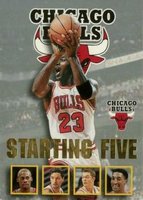 1996 Hoops Starting Five #4 Chicago Bulls Basketball Card