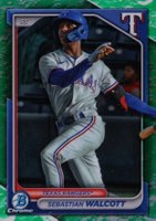 2024 Bowman Chrome Prospects #BCP81 Sebastian Walcott Lunar Glow Refractor Baseball Card