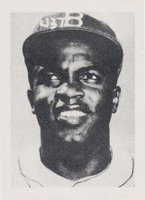 1955 All American Sports Club-Hand Cut #437 Jackie Robinson Baseball Card