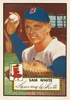 1952 Topps #345 Sam White Baseball Card