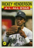1986 Topps #716 Rickey Henderson All-Star Baseball Card
