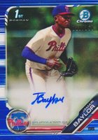 2019 Bowman Draft Chrome Draft Picks Autograph #CDAJB Jamari Baylor Blue Refractor Baseball Card