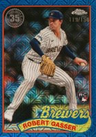2024 Topps Silver Pack 1989 Chrome Promo #96 Robert Gasser Update-Blue Refractor Baseball Card