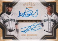 2023 Topps Five Star Dual Autographs #DAIR Ichiro/Julio Rodriguez Baseball Card