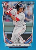 2014 Bowman Prospects  #BP109 Mookie Betts Blue Baseball Card