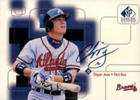 1999 SP Signature Autographs #CJ Chipper Jones Baseball Card