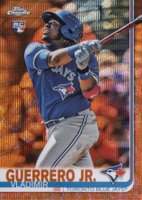 2019 Topps Chrome #201 Vladimir Guerrero Jr. Orange Wave Refractor Baseball Card