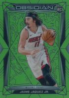 2023 Panini Obsidian #28 Jaime Jaquez Jr. Electric Etch Green Flood Basketball Card
