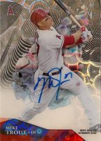 2014 Topps High Tek #HT-MT Mike Trout Autograph Clouds Diffractor Baseball Card