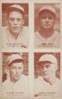 1934 Exhibits 4 on 1 # Cramer/Foxx/Higgins/Mahaffey Baseball Card