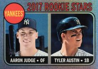2017 Topps Heritage  #214 Aaron Judge/Tyler Austin Chrome-Purple Refractor Baseball Card
