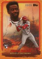 2023 Topps X Bob Ross the Joy of Baseball Budding Talents #BT10 Jordan Walker Indian Yellow Baseball Card