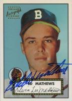 1997 Topps Stars Rookie Reprint #9 Eddie Mathews Autograph Baseball Card