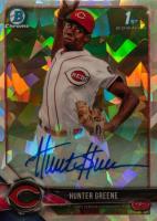 2018 Bowman Chrome Prospects Autographs #CPAHG Hunter Greene Atomic Refractor Baseball Card