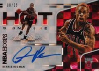 2020 Panini Hoops Hot Signatures #HSDRD Dennis Rodman Red Basketball Card
