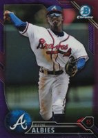 2016 Bowman Prospects #BCP110 Ozzie Albies Chrome-Purple Refractor Baseball Card