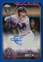 2024 Topps Chrome Update Chrome Baseball Update Series Autographs #ACJOR Jordan Beck Blue Refractor Baseball Card
