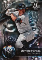 2023 Bowman Platinum #57 Oswald Peraza Ice Pattern Baseball Card