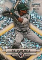 2023 Bowman Sterling #BSR5 Esteury Ruiz Speckle Baseball Card