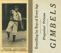1916 Gimbels #4 Grover Alexander Baseball Card