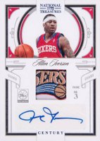 2009 Playoff National Treasures #14 Allen Iverson Century Materials Prime Basketball Card