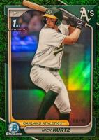 2024 Bowman Draft #BDC56 Nick Kurtz Chrome-Green Grass Refractor Baseball Card