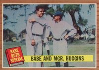 1962 Topps #137 Babe And Mgr. Huggins Babe Ruth Special Baseball Card