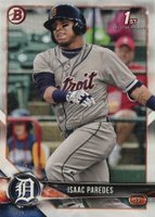 2018 Bowman Paper Prospects #BP76 Isaac Paredes Baseball Card
