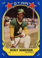 1981 Fleer Star Stickers #54 Rickey Henderson Baseball Card
