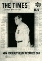 2001 Upper Deck Legends of NY #167 Babe Ruth Baseball Card