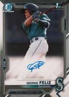 2021 Bowman Chrome Prospect Autographs #CPAGF George Feliz Baseball Card