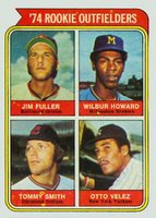 1974 Topps #606 Rookie Outfielders Baseball Card