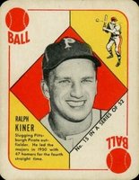 1951 Topps Red Backs #15 Ralph Kiner Baseball Card