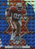 2022 Panini Mosaic #181 Jerry Rice Blue Mosaic Football Card