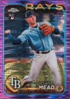 2024 Topps Chrome #209 Curtis Mead Purple Sonar Refractor Baseball Card