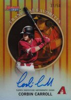 2019 Bowman's Best 1999 Franchise Favorites Autographs #CC Corbin Carroll Gold Refractor Baseball Card