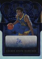 2021 Panini Crown Royale Rookie Crown Autographs #JKM Jonathan Kuminga Blue Basketball Card