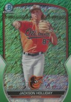 2023 Bowman Chrome Prospects #BCP227 Jackson Holliday Green Shimmer Baseball Card