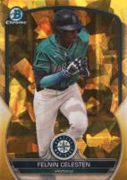 2023 Bowman Draft Sapphire Edition #BDC178 Felnin Celesten Yellow Baseball Card