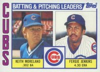 1984 Topps #456 Cubs Batting & Pitching Leaders Baseball Card