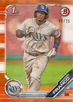 2019 Bowman Paper Prospects #BP100 Wander Franco Orange Baseball Card