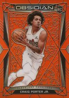 2023 Panini Obsidian #90 Craig Porter Jr. Electric Etch Orange Flood Basketball Card