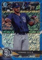 2018 Bowman Prospects Chrome #114 Fernando Tatis Jr. Blue Shimmer Refractor Baseball Card