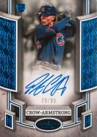 2024 Topps Tier One Break Out Autographs #BOAPC Pete Crow-Armstrong Blue Foil Baseball Card