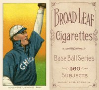 1909 White Borders Broadleaf 460 #142 Patsy Dougherty Arm In Air Baseball Card