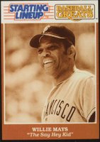 1989 Starting Lineup Baseball Greats # Willie Mays Baseball Card