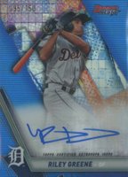 2019 Bowman's Best Best of 2019 Autographs #B19RG Riley Greene Blue Refractor Baseball Card