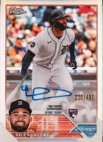 2023 Topps Chrome Rookie Autograph #RARG Riley Greene Refractor Baseball Card