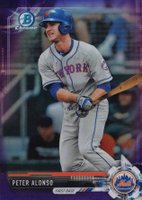2017 Bowman Draft #BDC83 Peter Alonso Chrome-Purple Refractor Baseball Card