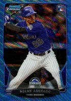 2013 Bowman Chrome Draft Picks & Prospects Rookies #41 Nolan Arenado Blue Wave Baseball Card